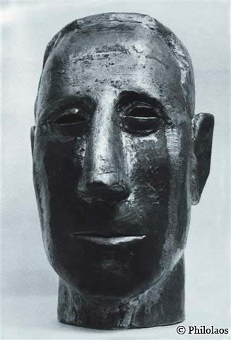 Sculpture portrait de Max, plomb, 1953, © Philolaos 